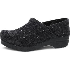 imageDansko Professional Glitter SlipOn Clogs for Women  Rocker Sole and Arch Support for Comfort  Shiny and Stylish Glitter UppersBlack