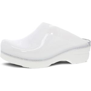 imageDansko Sonja Translucent Slipon Mule Clog for Women  AntiFatigue Rocker Bottom Promotes Forward Foot Motion  JellySoft CandyColored ShellWhite