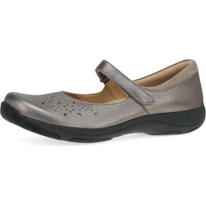 imageDansko Stacy Mary Jane  Lightweight Support in a Versatile Style SlipResistant Rubber Outsole Suitable for Dry Wet and OilyWet SurfacesPewter Metallic