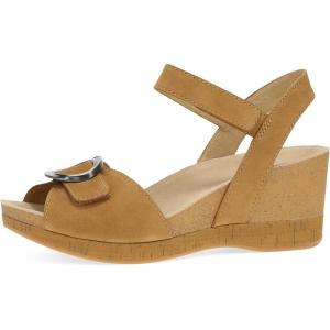 imageDansko Stella MultiStrap Wedge Sandal for Women  CorkEVA Wedge with Arch Support Fully Adjustable StrapsLightweight Rubber OutsoleDijon