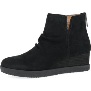 imageDansko Stephanie Wedge Bootie for Women  Durable Waterproof Leathers and LeatherStacked HeelBlack
