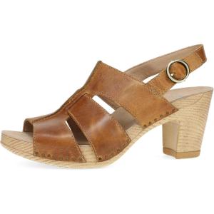 imageDansko Tatiana Stylish Gladiator Sandal for Women  Luxe Leathers and a Heel for a Classy AllDay Look  Cushioned Footbed for AllDay ComfortTan