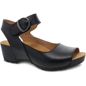 imageDansko Tiana SlipOn Platform Sandal for Women  Cushioned Contoured Footbed for AllDay Comfort and Support  Hook ampamp Loop Strap with Buckle Detail  Lightweight Rubber OutsoleBlack