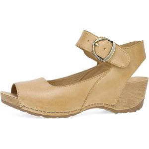 imageDansko Tiana SlipOn Platform Sandal for Women  Cushioned Contoured Footbed for AllDay Comfort and Support  Hook ampamp Loop Strap with Buckle Detail  Lightweight Rubber OutsoleTan