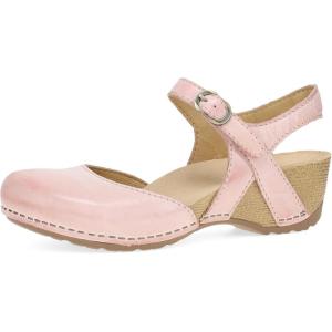 imageDansko Tiffani Wedge Sandal for Women  Cushioned Contoured Footbed for AllDay Comfort and Support  Hook ampamp Loop Strap with Buckle Detail  Lightweight Rubber OutsolePink