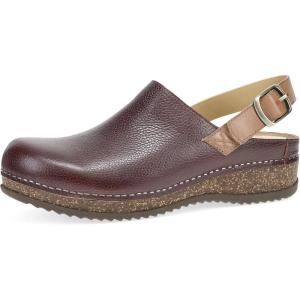 imageDansko Womens Merrin SlingBack Mule ClogDual Density CorkEVA Midsole and Lightweight Rubber Outsole Provide a Comfortable Ride on Patented Stapled ConstructionCordovan