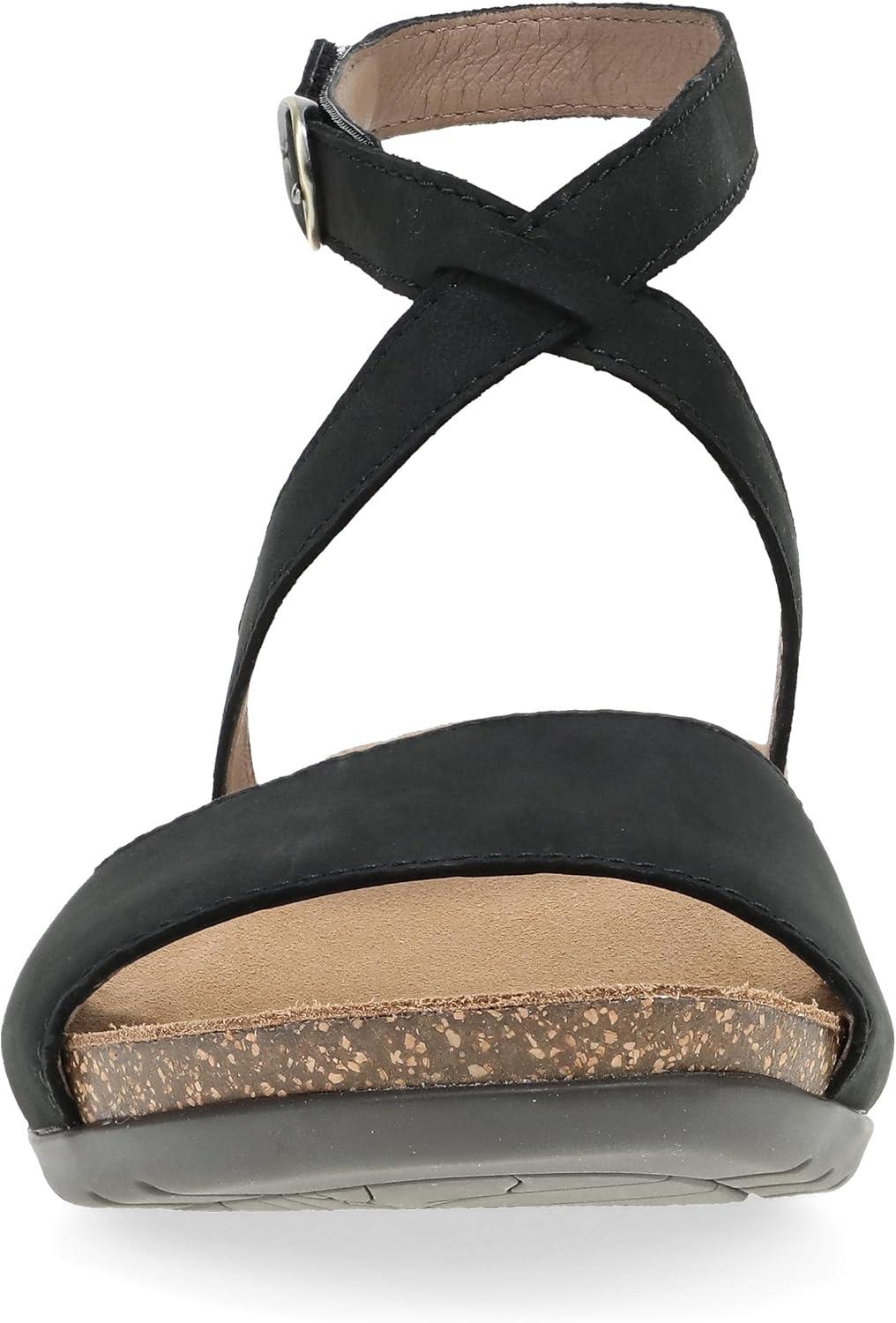 imageDansko Rafferty Sandal for Women  Memory Foam and Cork Footbed for Comfort and Arch Support  Lightweight Rubber Outsole for LongLasting WearBlack