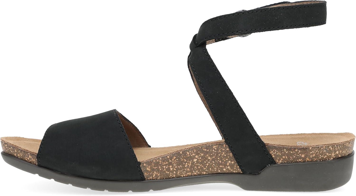 imageDansko Rafferty Sandal for Women  Memory Foam and Cork Footbed for Comfort and Arch Support  Lightweight Rubber Outsole for LongLasting WearBlack