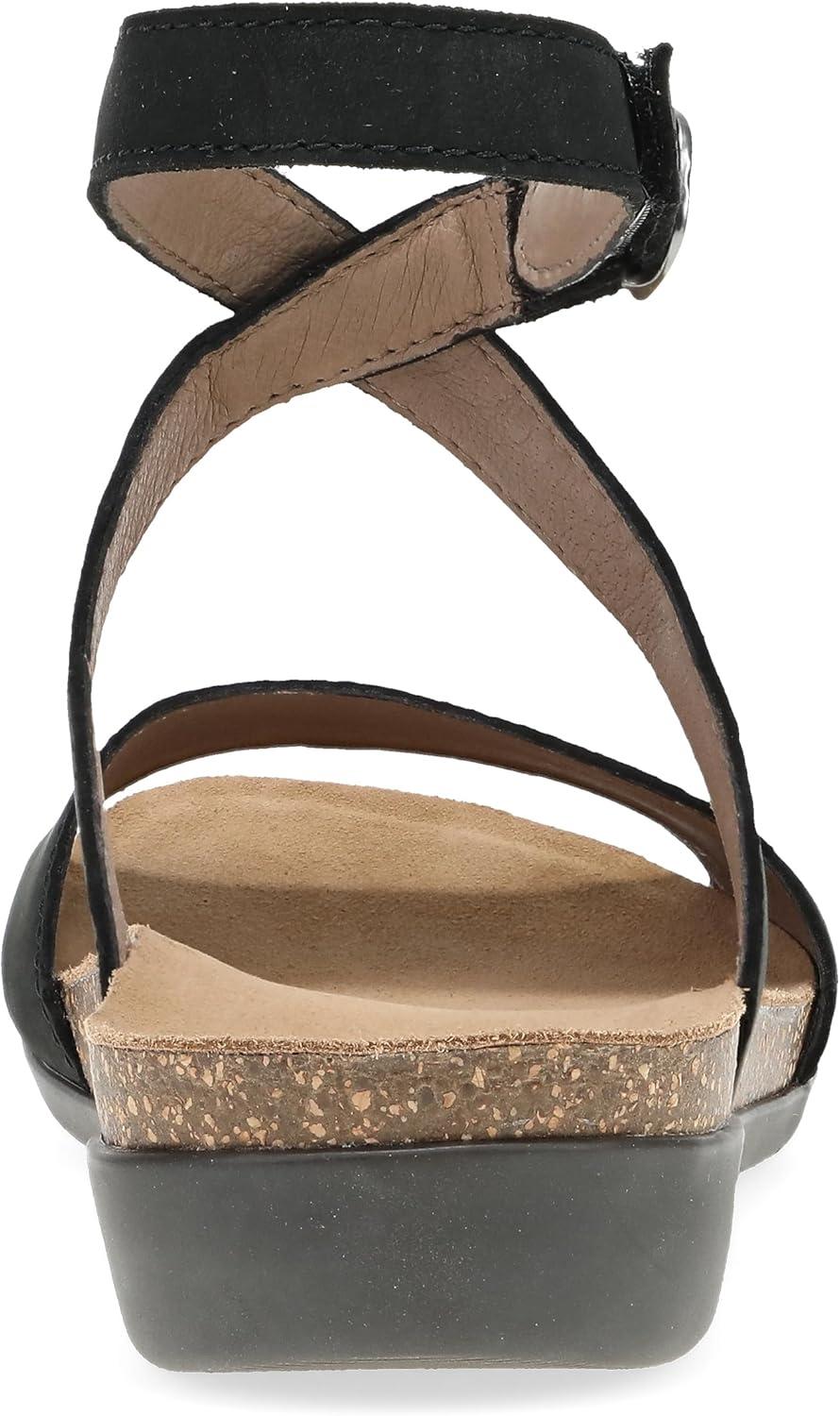 imageDansko Rafferty Sandal for Women  Memory Foam and Cork Footbed for Comfort and Arch Support  Lightweight Rubber Outsole for LongLasting WearBlack