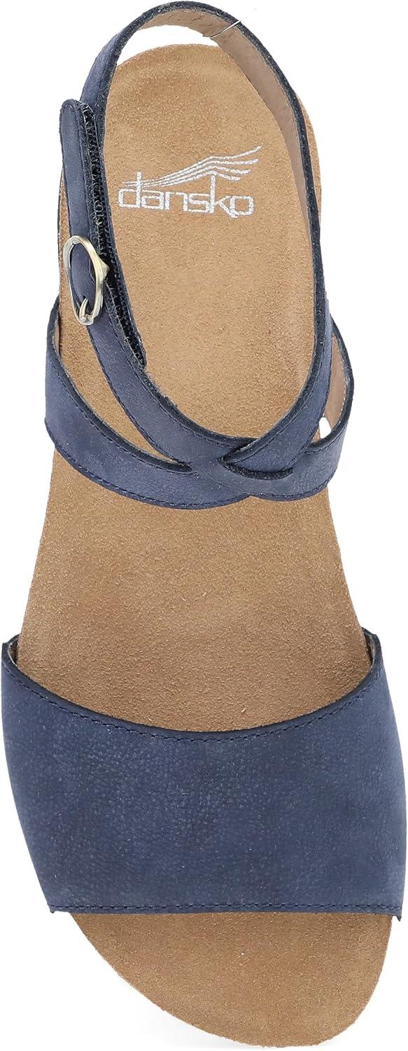 imageDansko Rafferty Sandal for Women  Memory Foam and Cork Footbed for Comfort and Arch Support  Lightweight Rubber Outsole for LongLasting WearNavy