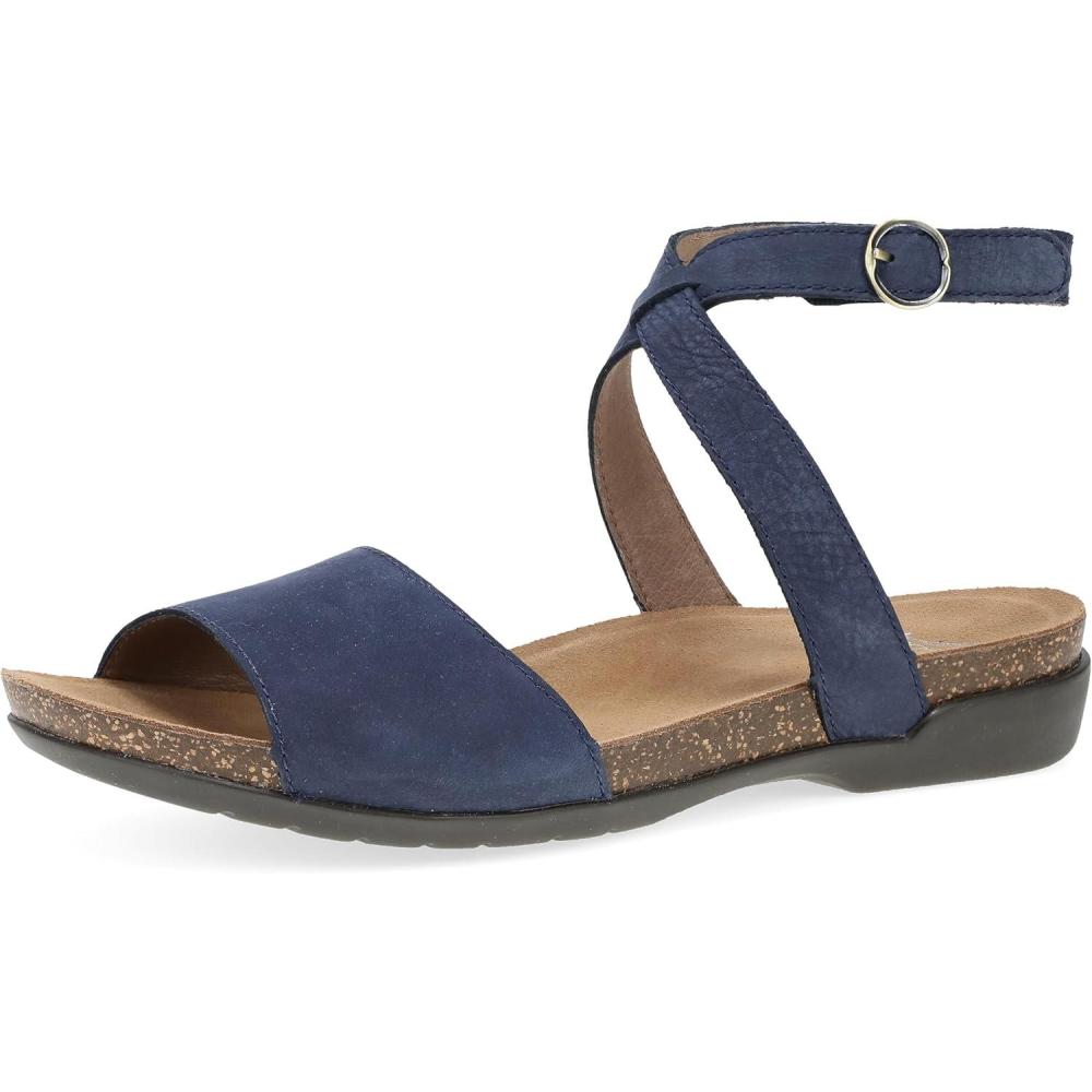 imageDansko Rafferty Sandal for Women  Memory Foam and Cork Footbed for Comfort and Arch Support  Lightweight Rubber Outsole for LongLasting WearNavy