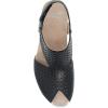 imageDansko Teagan Stylish Peep Toe Sandal for Women  Quality Leathers with Laser Cut Details and a Heel for a Classy AllDay Look  Cushioned Contoured Footbed for AllDay ComfortBlack