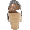 imageDansko Teagan Stylish Peep Toe Sandal for Women  Quality Leathers with Laser Cut Details and a Heel for a Classy AllDay Look  Cushioned Contoured Footbed for AllDay ComfortGunmetal