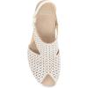 imageDansko Teagan Stylish Peep Toe Sandal for Women  Quality Leathers with Laser Cut Details and a Heel for a Classy AllDay Look  Cushioned Contoured Footbed for AllDay ComfortWhite