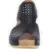 imageDansko Teagan Stylish Peep Toe Sandal for Women  Quality Leathers with Laser Cut Details and a Heel for a Classy AllDay Look  Cushioned Contoured Footbed for AllDay ComfortBlack