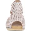 imageDansko Teagan Stylish Peep Toe Sandal for Women  Quality Leathers with Laser Cut Details and a Heel for a Classy AllDay Look  Cushioned Contoured Footbed for AllDay ComfortWhite
