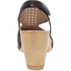 imageDansko Teagan Stylish Peep Toe Sandal for Women  Quality Leathers with Laser Cut Details and a Heel for a Classy AllDay Look  Cushioned Contoured Footbed for AllDay ComfortBlack