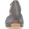 imageDansko Teagan Stylish Peep Toe Sandal for Women  Quality Leathers with Laser Cut Details and a Heel for a Classy AllDay Look  Cushioned Contoured Footbed for AllDay ComfortGunmetal