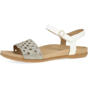 imageDansko Jodie Sandal for Women  Leather Linings and Uppers for AllDay Comfort  DualDensity EVA Footbed and Lightweight Rubber Outsole for LongLasting WearPlatinoWhite