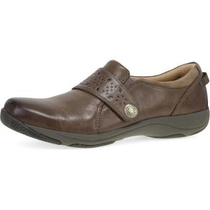 imageDansko Sallie Womens Comfort Shoe  Padded Leather Upper Adjustable Hook and Loop Vamp Comfort Foam Footbed with Arch Support Slip Resistant OutsoleStone