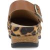 imageDansko Womens Merrin SlingBack Mule ClogDual Density CorkEVA Midsole and Lightweight Rubber Outsole Provide a Comfortable Ride on Patented Stapled ConstructionLeopard