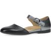 imageDansko Liv DOrsay Mary Jane Flats for Women  Arch Support Soft Leather Adjustable Buckle AllDay Comfort Quality ConstructionBlackPewter