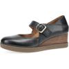 imageDansko Sandy Wedge Mary Jane for Women  Durable Waterproof Leathers and LeatherStacked Heel  Adjustable Hook ampamp Loop Strap with Buckle DetailBlack