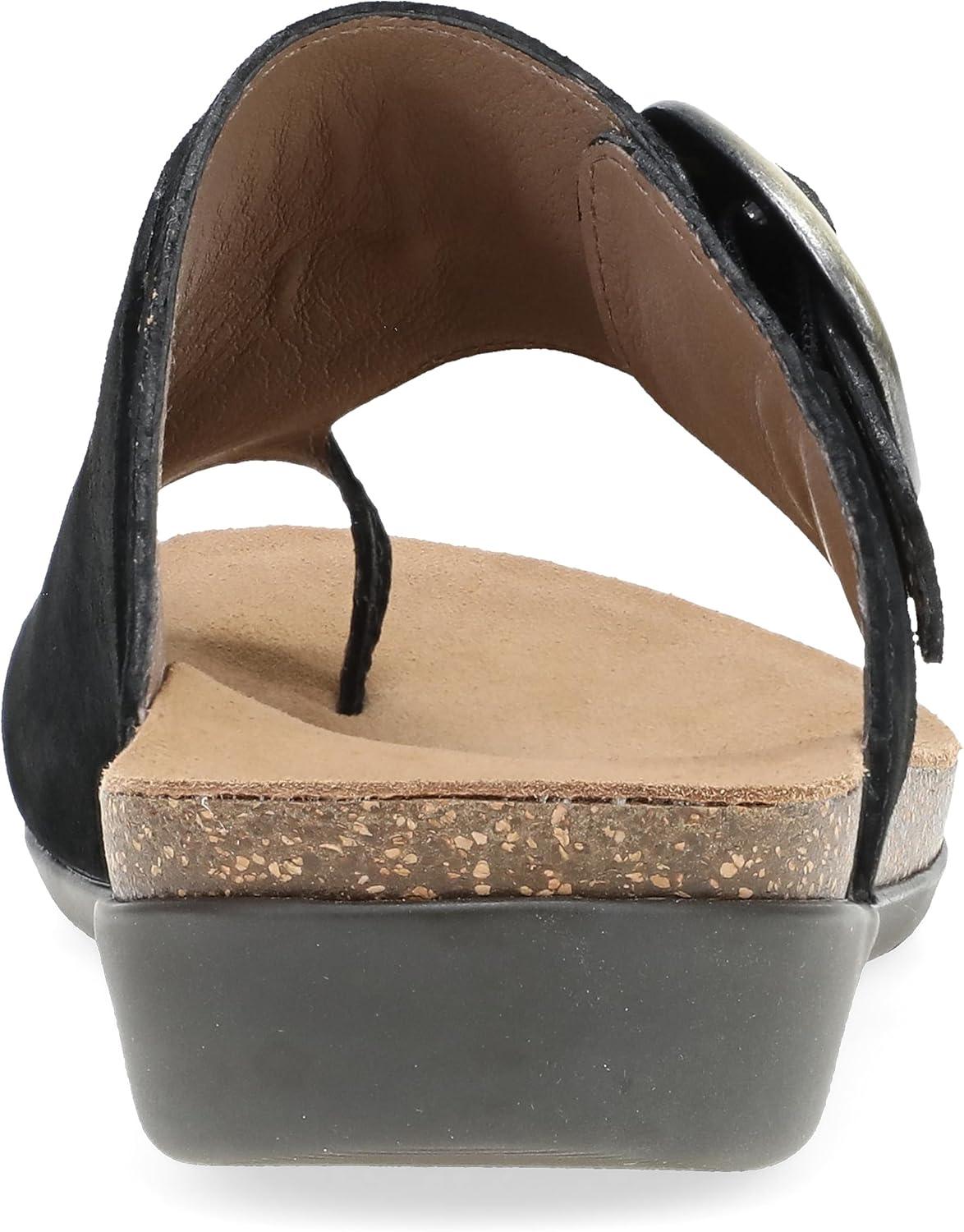 imageDansko Rylee Sandal for Women  Memory Foam and Cork Footbed for Comfort and Arch Support  Lightweight Rubber Outsole for LongLasting WearBlack Suede