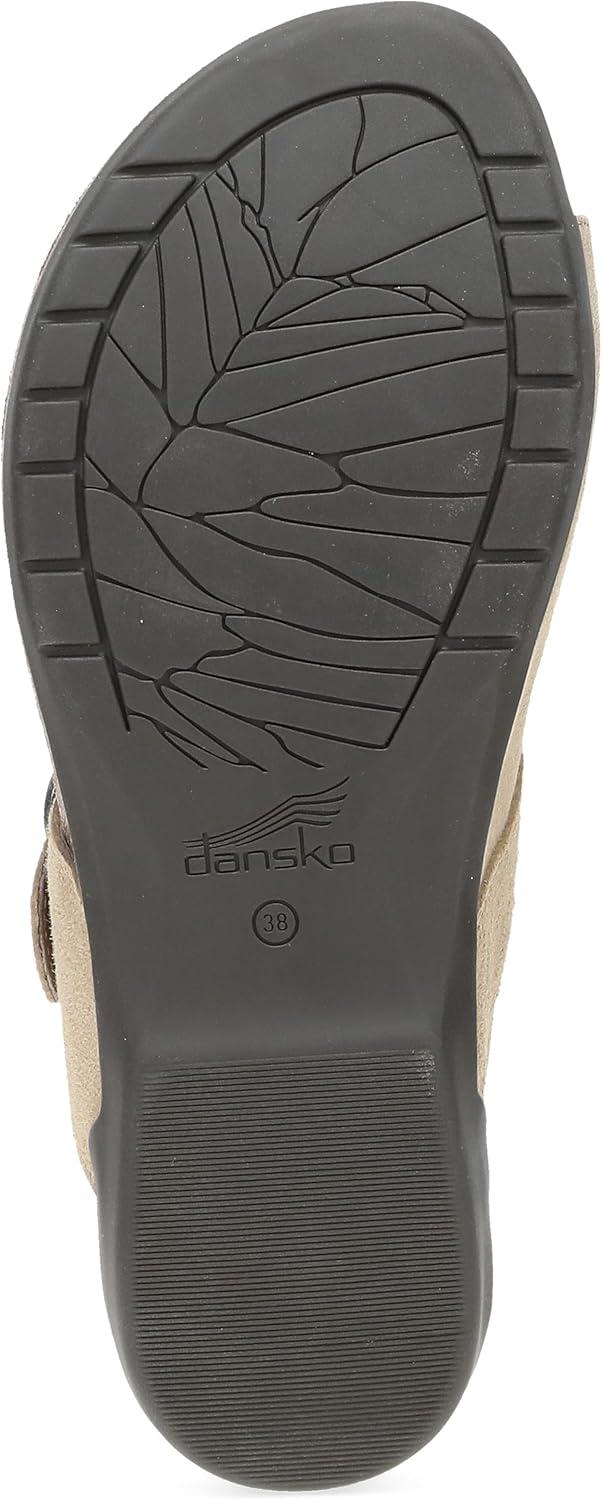 imageDansko Rylee Sandal for Women  Memory Foam and Cork Footbed for Comfort and Arch Support  Lightweight Rubber Outsole for LongLasting WearSand Suede