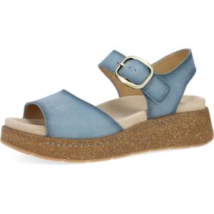 imageDansko Bianca Platform Sandal for Women  Memory Foam and Suede Wrapped Footbed for an Extra Plush Comfort and SupportBlue
