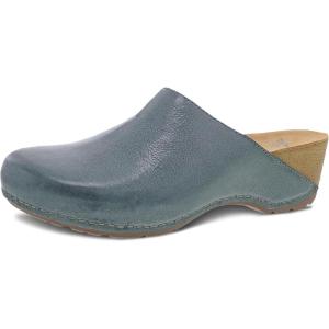 imageDansko Talulah Stylish Mule Clog for Women  Cushioned PU Footbed and Arch Support for AllDay Comfort  Leather Uppers for LongLasting WearDenim Milled Burnished