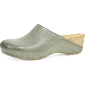 imageDansko Talulah Stylish Mule Clog for Women  Cushioned PU Footbed and Arch Support for AllDay Comfort  Leather Uppers for LongLasting WearIvy
