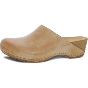 imageDansko Talulah Stylish Mule Clog for Women  Cushioned PU Footbed and Arch Support for AllDay Comfort  Leather Uppers for LongLasting WearTan Milled Burnished