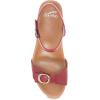 imageDansko Arielle Wedge Sandal for Women  Cushioned Contoured Footbed for AllDay Comfort and Support  Adjustable Hook ampamp Loop Strap with Buckle Detail  Lightweight Rubber OutsoleRed