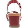 imageDansko Arielle Wedge Sandal for Women  Cushioned Contoured Footbed for AllDay Comfort and Support  Adjustable Hook ampamp Loop Strap with Buckle Detail  Lightweight Rubber OutsoleRed