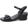 imageDansko Arielle Wedge Sandal for Women  Cushioned Contoured Footbed for AllDay Comfort and Support  Adjustable Hook ampamp Loop Strap with Buckle Detail  Lightweight Rubber OutsoleBlack