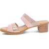 imageDansko Theresa MultiStrap SlipOn Sandal for Women  A Subtle Heel and Memory Foam for AllDay Comfort  Soft Leather and Unique Design for Ease from Work to EventBlush