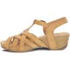 imageDansko Tinley Fisherman Wedge Sandal for Women  Cushioned Contoured Footbed for AllDay Comfort and Support  Adjustable Hook ampamp Loop Straps with Buckle DetailTan