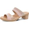 imageDansko Theresa MultiStrap SlipOn Sandal for Women  A Subtle Heel and Memory Foam for AllDay Comfort  Soft Leather and Unique Design for Ease from Work to EventBlush