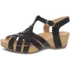 imageDansko Tinley Fisherman Wedge Sandal for Women  Cushioned Contoured Footbed for AllDay Comfort and Support  Adjustable Hook ampamp Loop Straps with Buckle DetailBlack