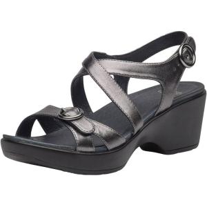 imageDansko Womens Julie Pewter Metallic Wedge Sandal