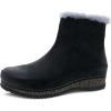 imageDansko Womens Mitzy Boot  Lightweight Outsole and Durable Comfortable Ride on Patented Stapled Construction  Faux Fur Collar and Inside ZipBlack