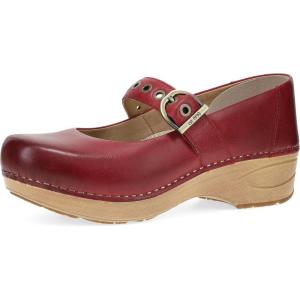 imageDansko XP 20 Mary Jane Clogs for Women  SlipResistant Leather Shoes with Arch Support Removable Footbed and Adjustable Strap  Ideal for Teachers ampamp Service ProfessionalsRed