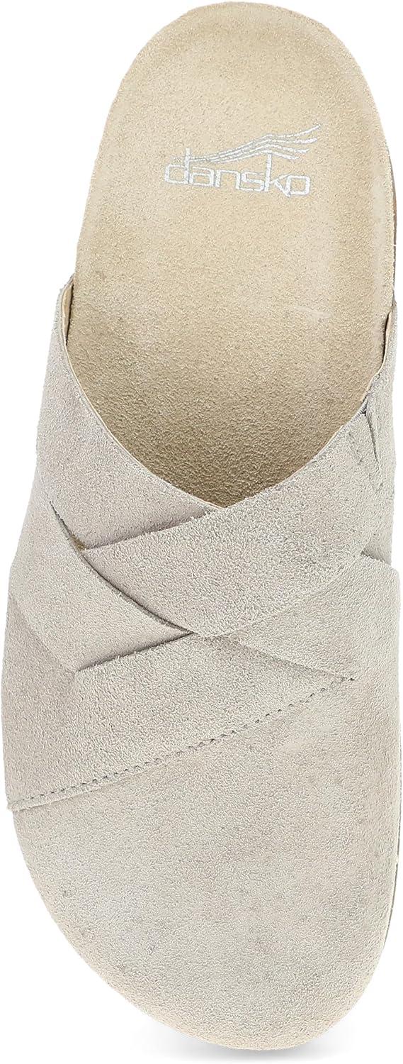 imageDansko Daniella SlipOn Interwoven Suede Mule Clog for Women  Vibram ECOSTEP EVO Rubber Outsole for LongLasting WearTaupe