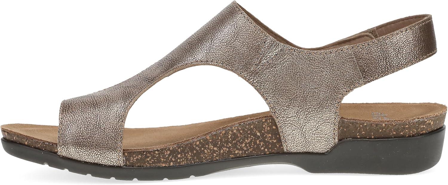 imageDansko Reece Sandal for Women  Memory Foam and Cork Footbed for Comfort and Arch Support  Lightweight Rubber Outsole for LongLasting Wear with Hook ampamp Loop StrapBronze