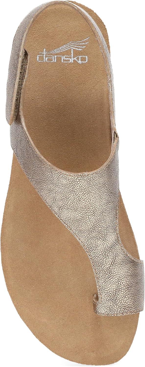 imageDansko Reece Sandal for Women  Memory Foam and Cork Footbed for Comfort and Arch Support  Lightweight Rubber Outsole for LongLasting Wear with Hook ampamp Loop StrapBronze