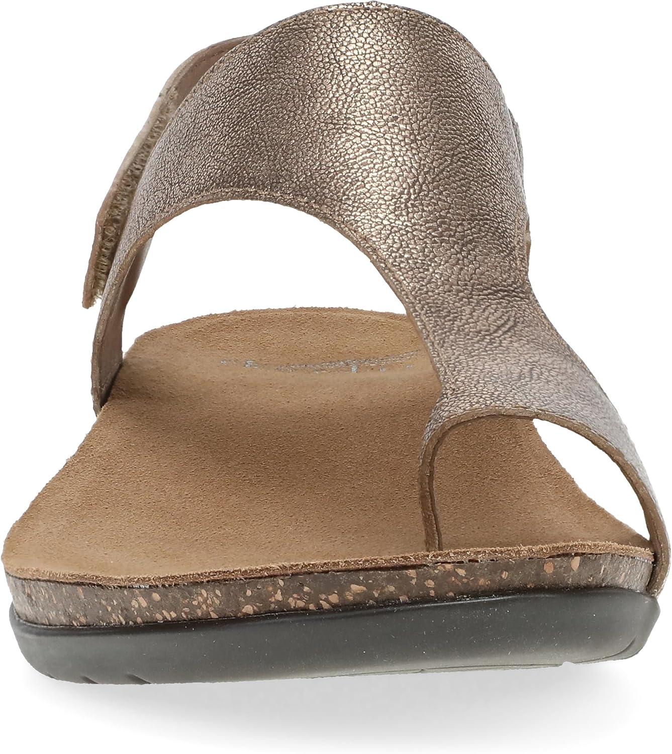 imageDansko Reece Sandal for Women  Memory Foam and Cork Footbed for Comfort and Arch Support  Lightweight Rubber Outsole for LongLasting Wear with Hook ampamp Loop StrapBronze