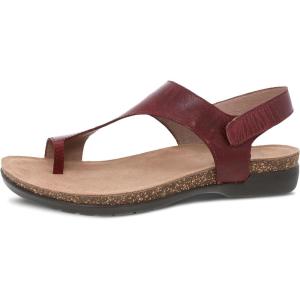 imageDansko Reece Sandal for Women  Memory Foam and Cork Footbed for Comfort and Arch Support  Lightweight Rubber Outsole for LongLasting Wear with Hook ampamp Loop StrapCinnabar